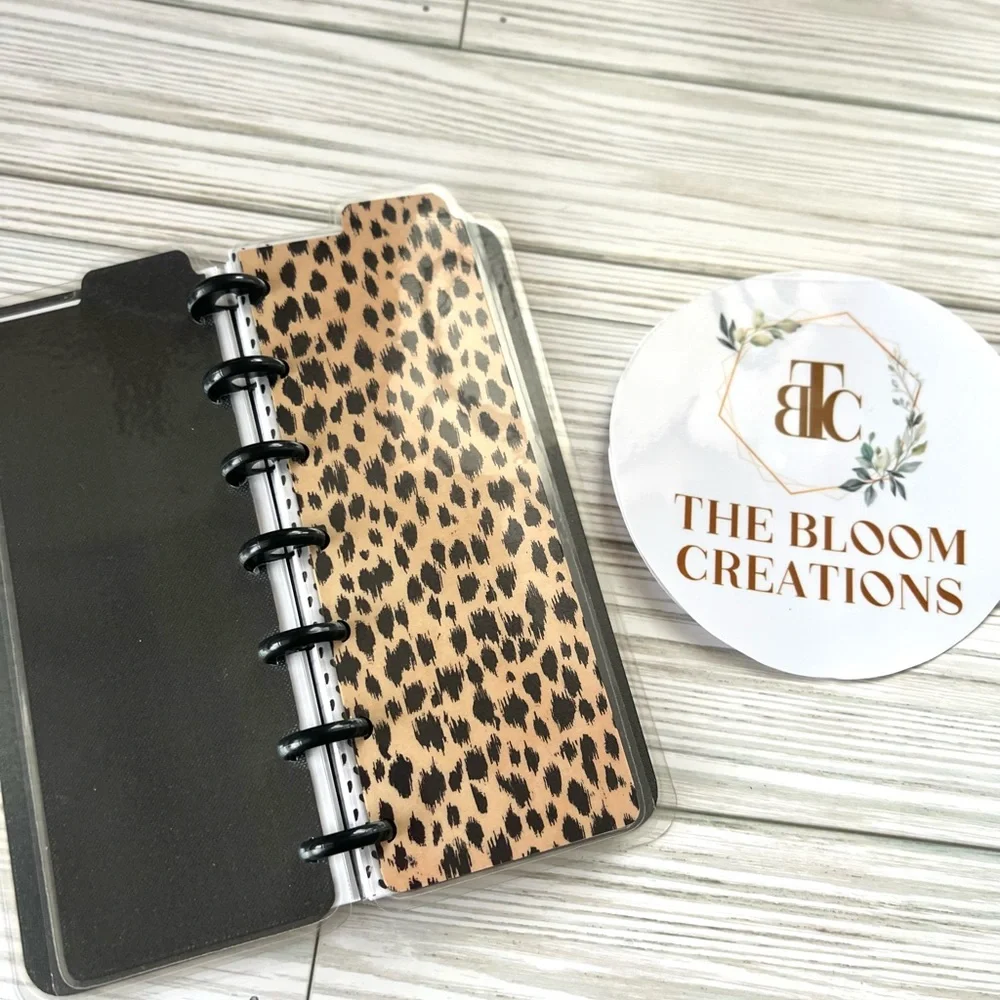 Happy planner daily notes Skinny mini size Fierce woman leopard cheetah